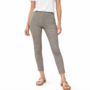 Cooper & Ella Women's Pants Size L Brown Black White Houndstooth Stretch Pullon